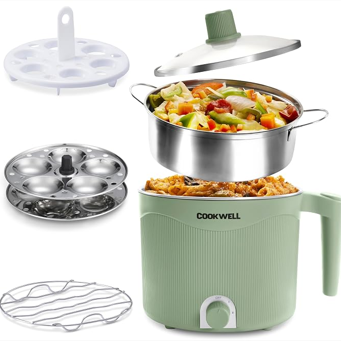 Cookwell Multipurpose Cook Kettle With 1.5L Steel Inner Pot (600W)