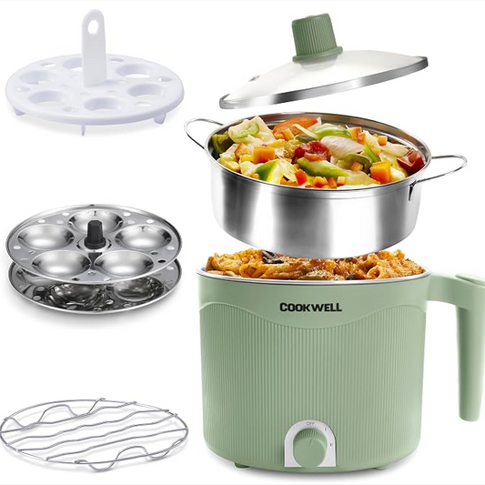 Cookwell Multipurpose Cook Kettle With 1.5L Steel Inner Pot (600W)
