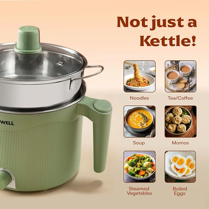 Cookwell Multipurpose Cook Kettle With 1.5L Steel Inner Pot (600W)