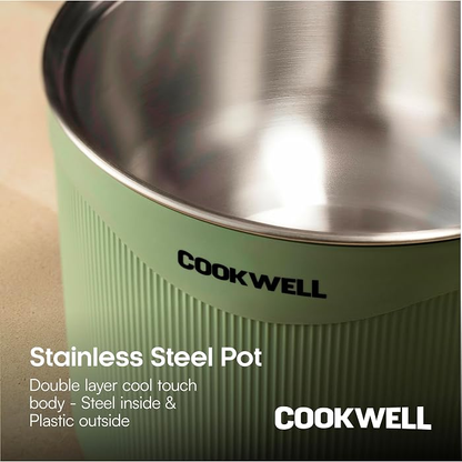 Cookwell Multipurpose Cook Kettle With 1.5L Steel Inner Pot (600W)